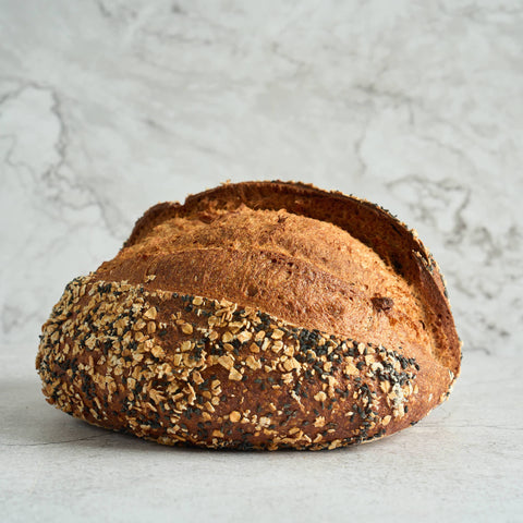 Whole Wheat Sourdough Bread with Seeds